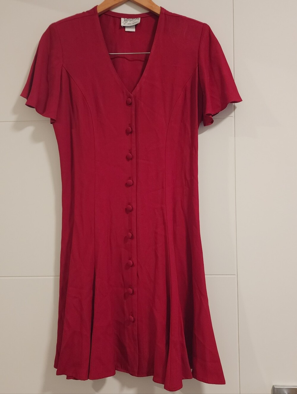 Vintage Linda Hutley Button-Front Mini dress